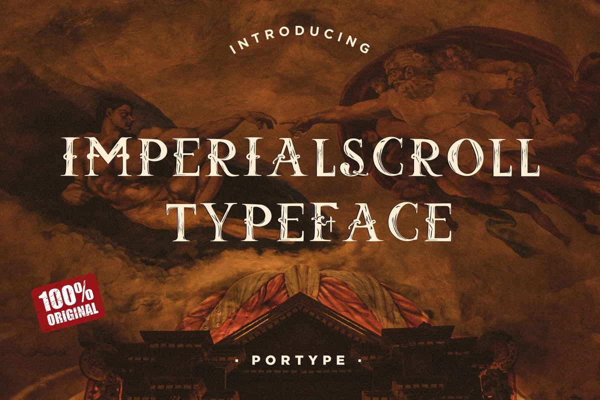 Przykład czcionki ImperialScroll