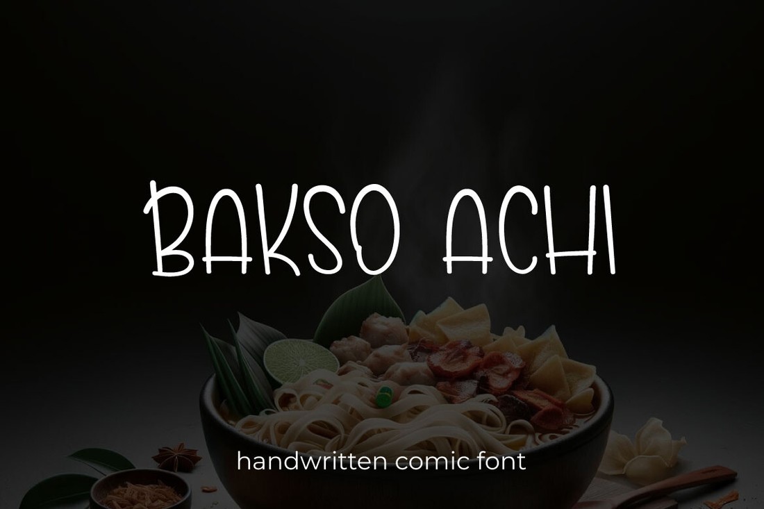 Przykład czcionki Bakso Achi