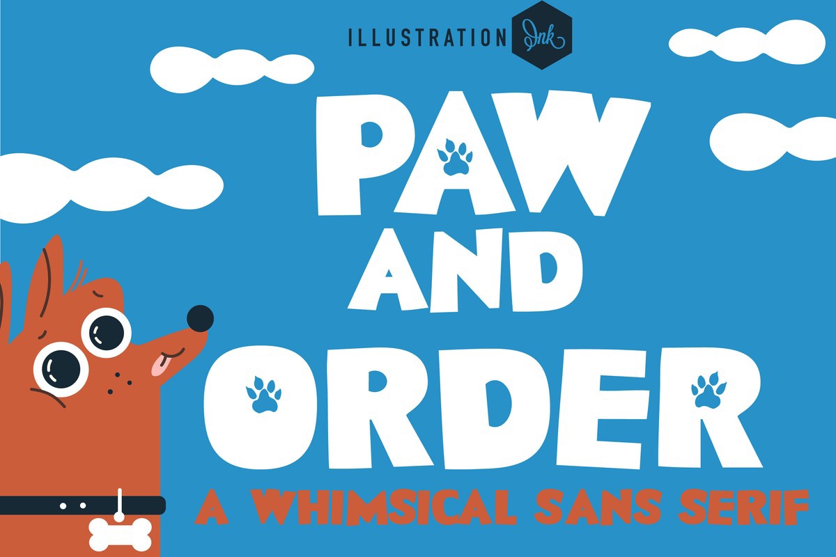 Przykład czcionki PN Paw and Order