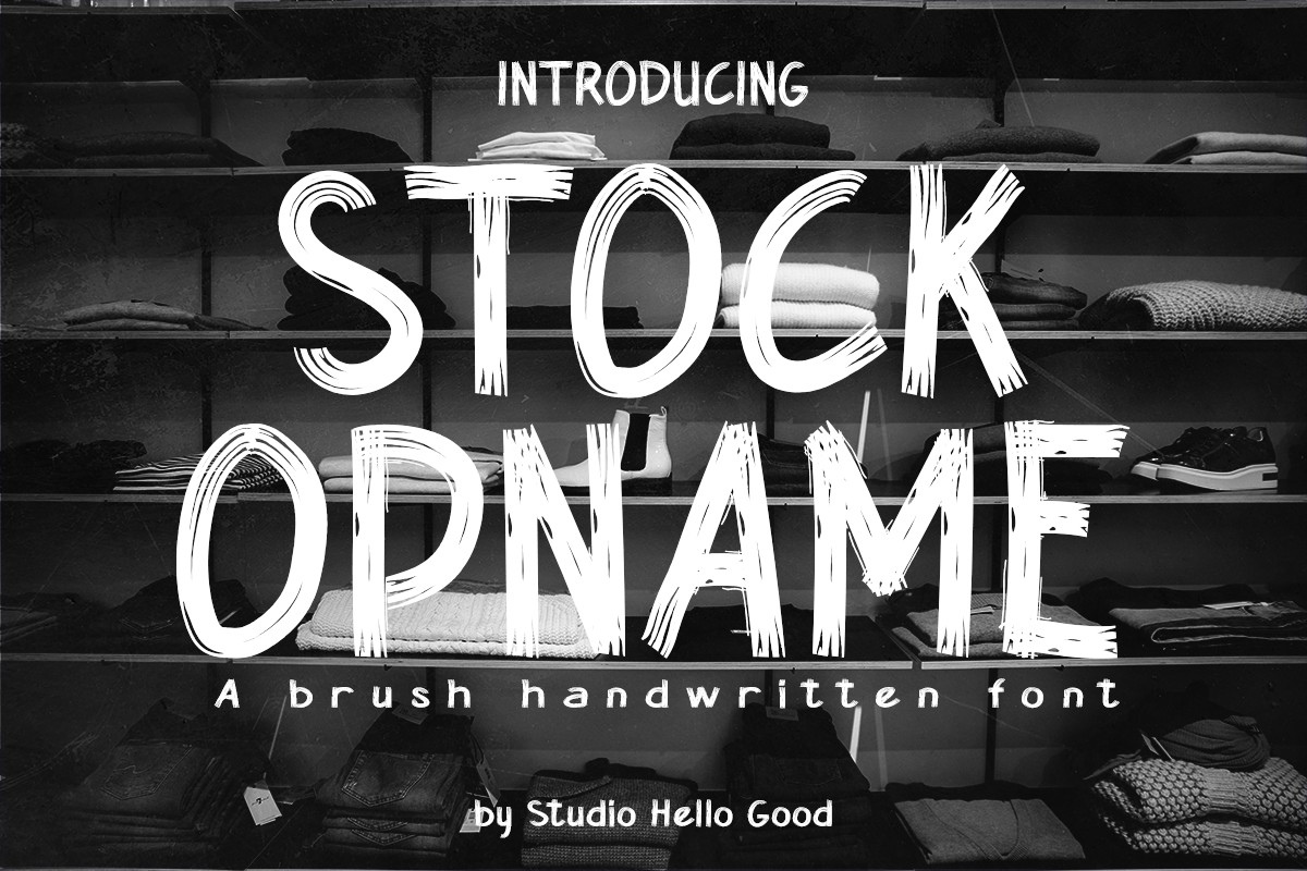 Przykład czcionki Stock Opname