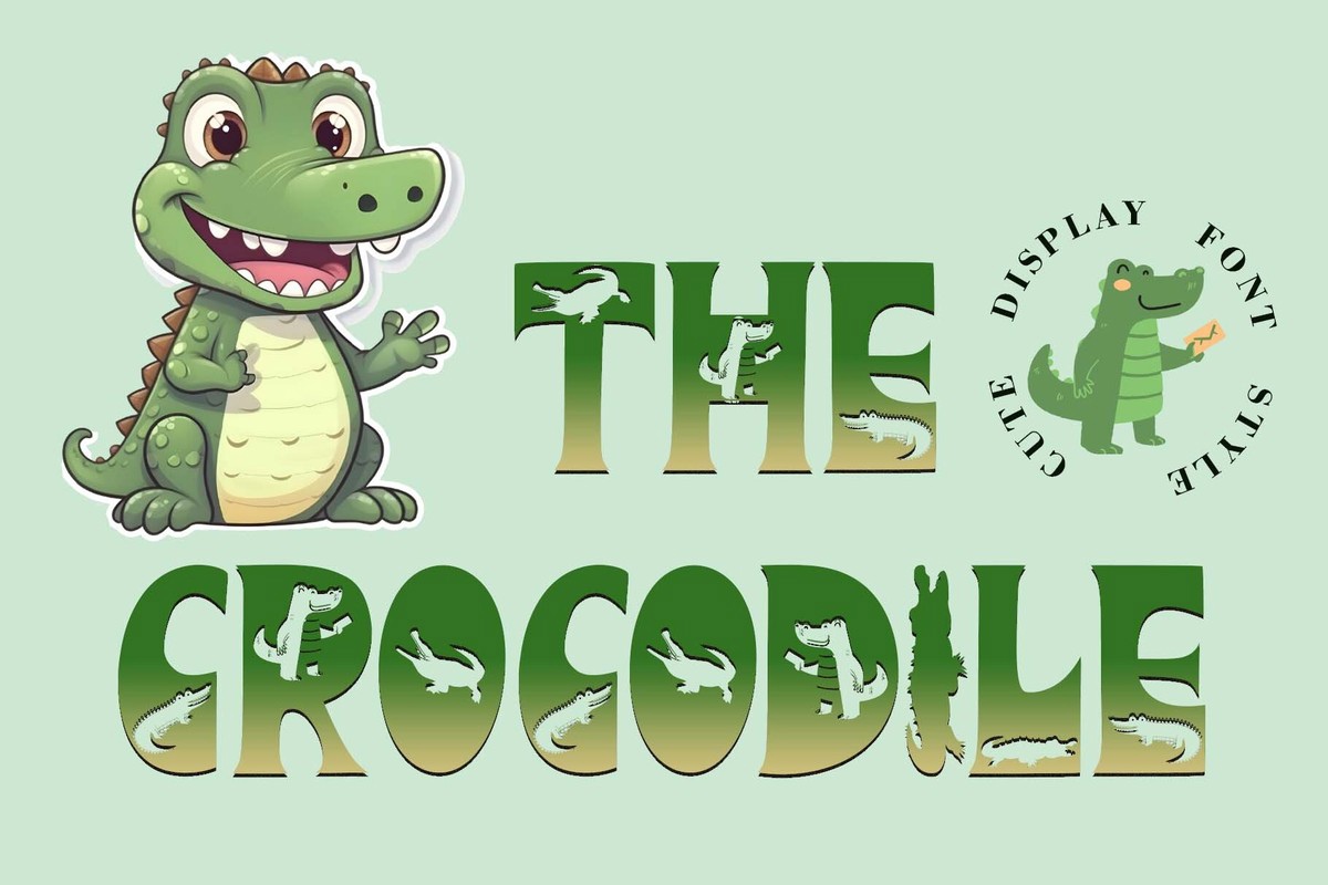 Przykład czcionki The Crocodile