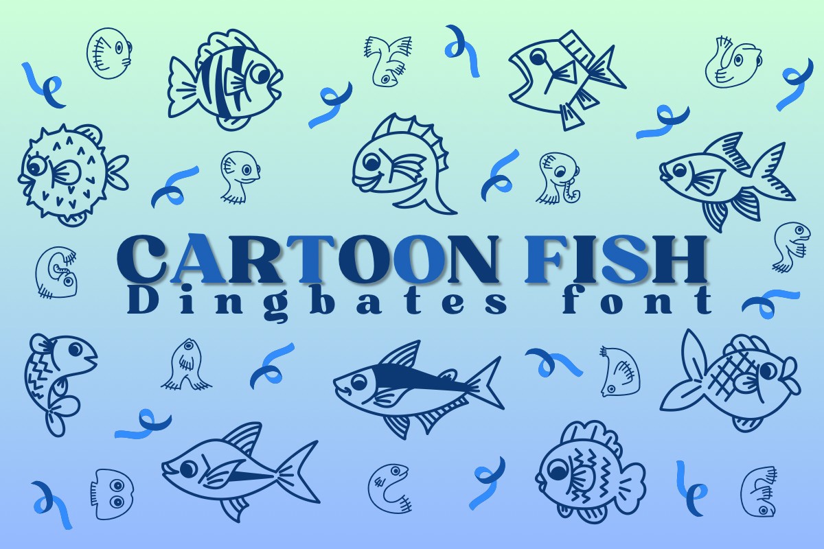 Przykład czcionki Cartoon Fish