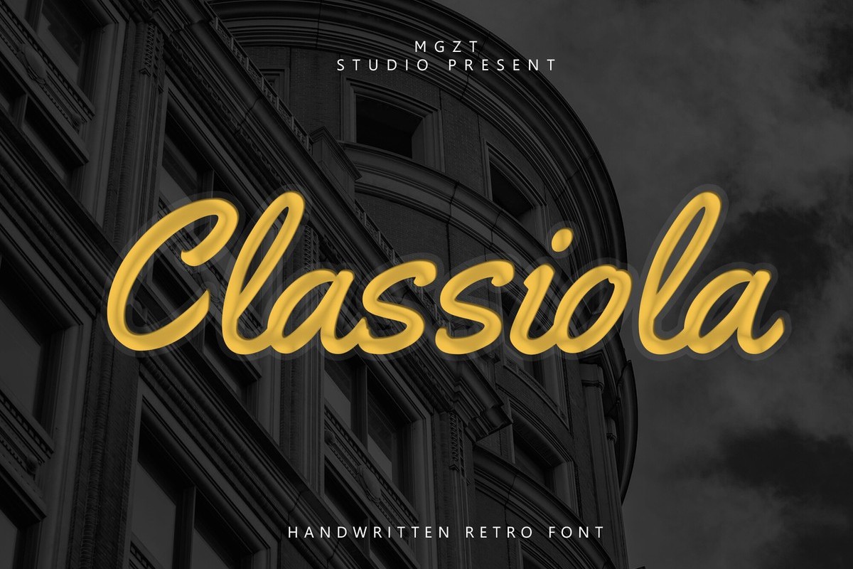 Przykład czcionki Classiola