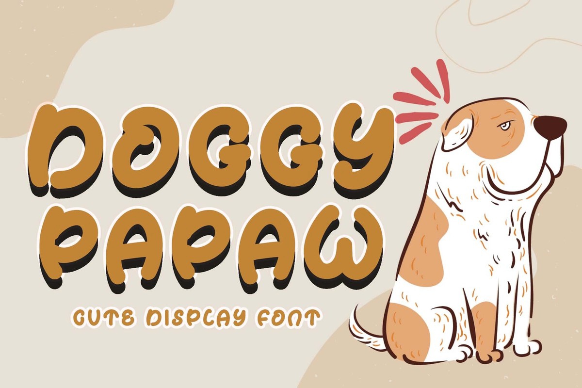 Przykład czcionki Doggy Papaw