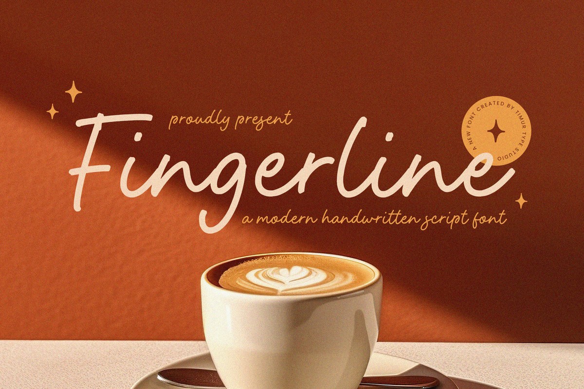 Przykład czcionki Fingerline