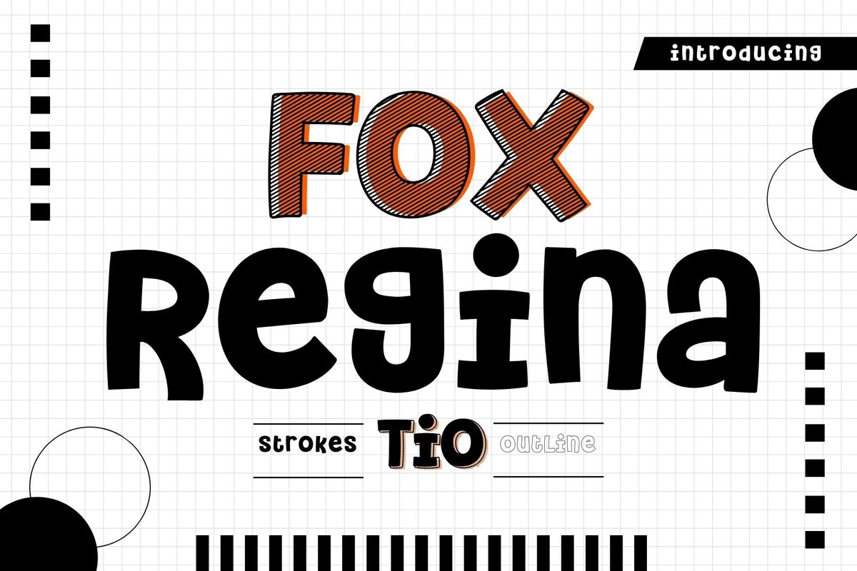 Przykład czcionki Fox Regina