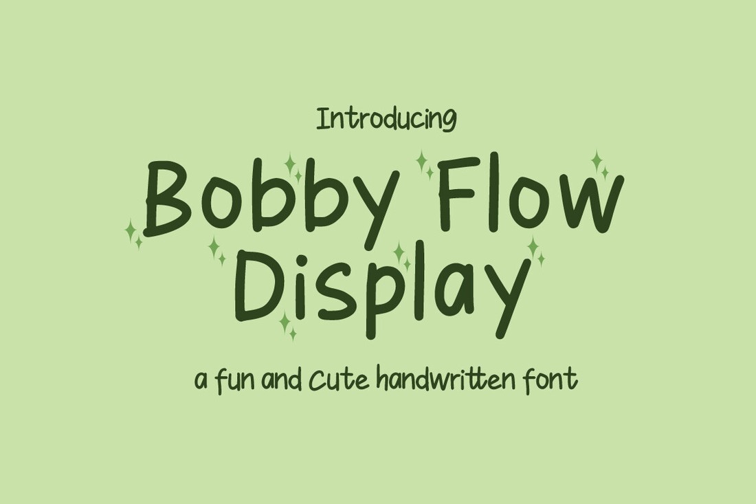 Przykład czcionki Bobby Flow Display