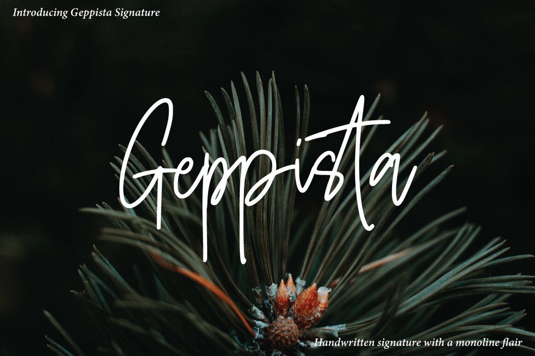 Przykład czcionki Geppista Signature