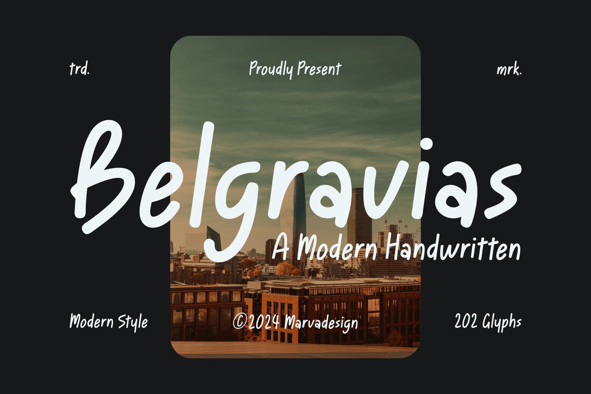 Przykład czcionki Belgravias