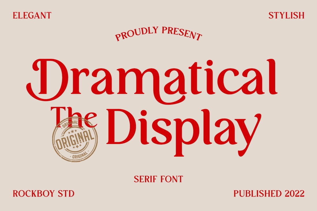 Przykład czcionki Dramatical the Display