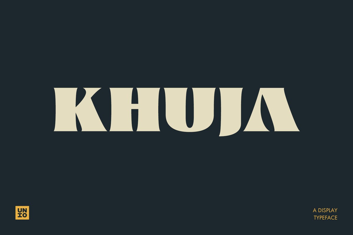 Przykład czcionki Khuja