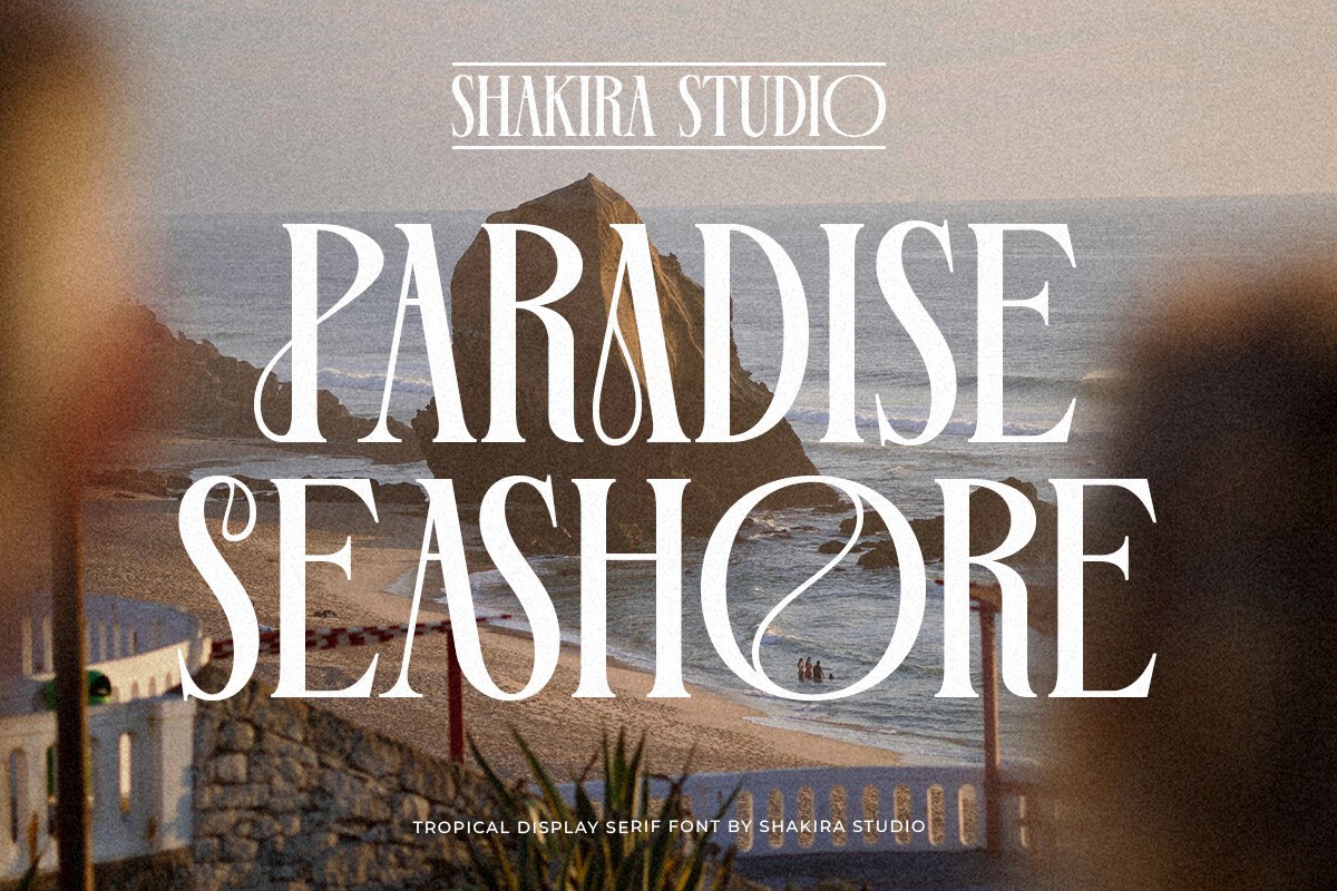 Przykład czcionki Paradise Seashore