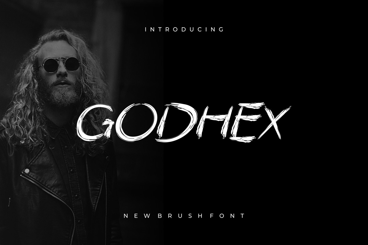 Przykład czcionki Godhex