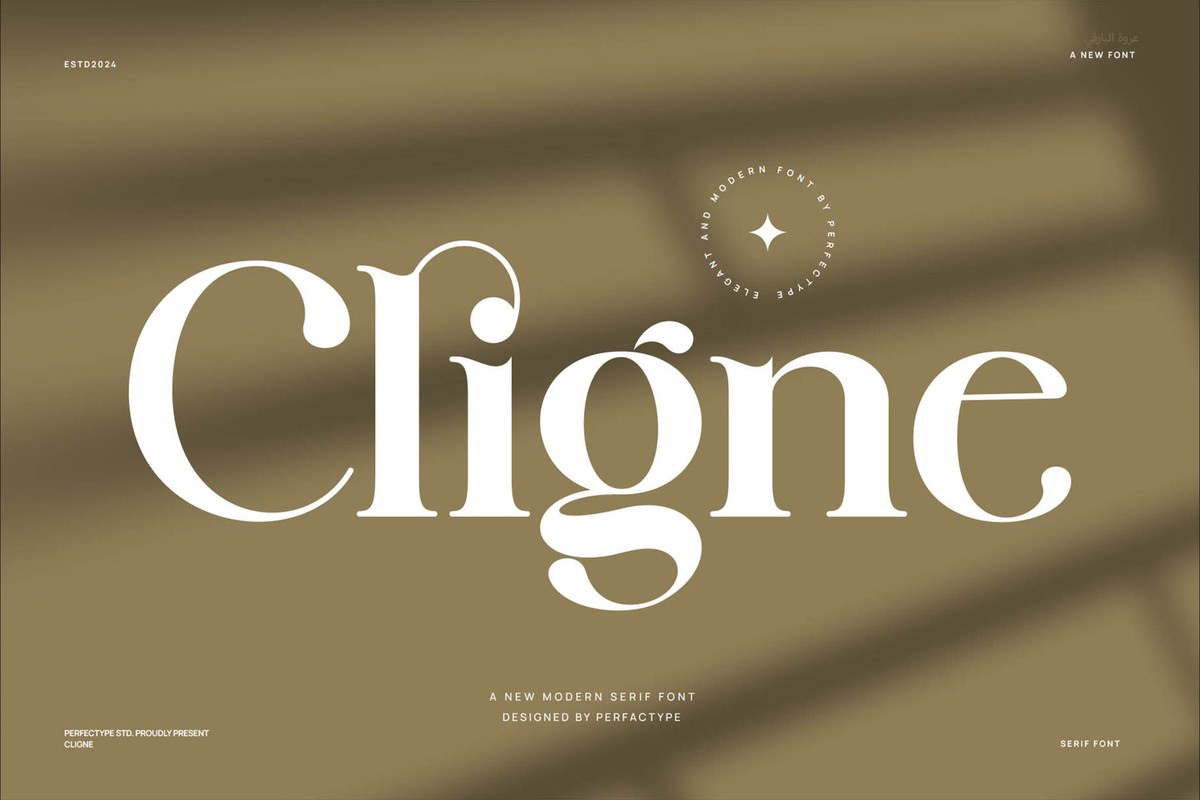 Przykład czcionki Cligne Regular
