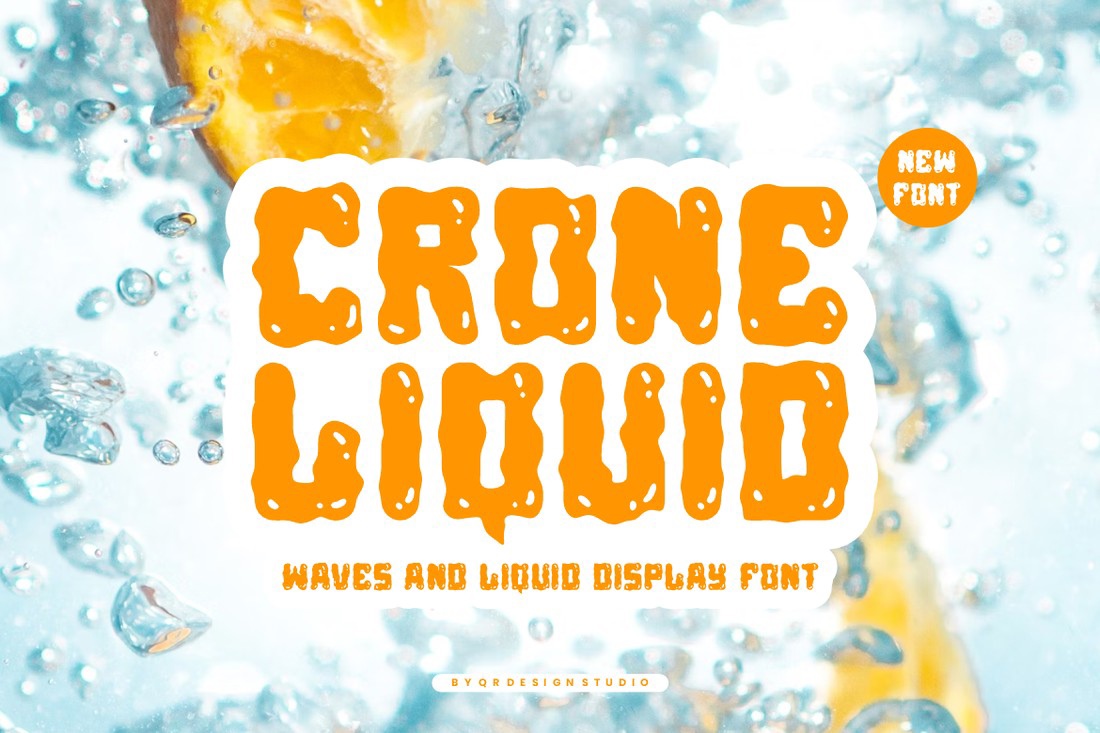 Przykład czcionki Crone Liquid