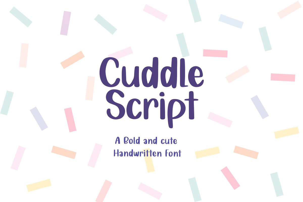Przykład czcionki CuddleScript Regular